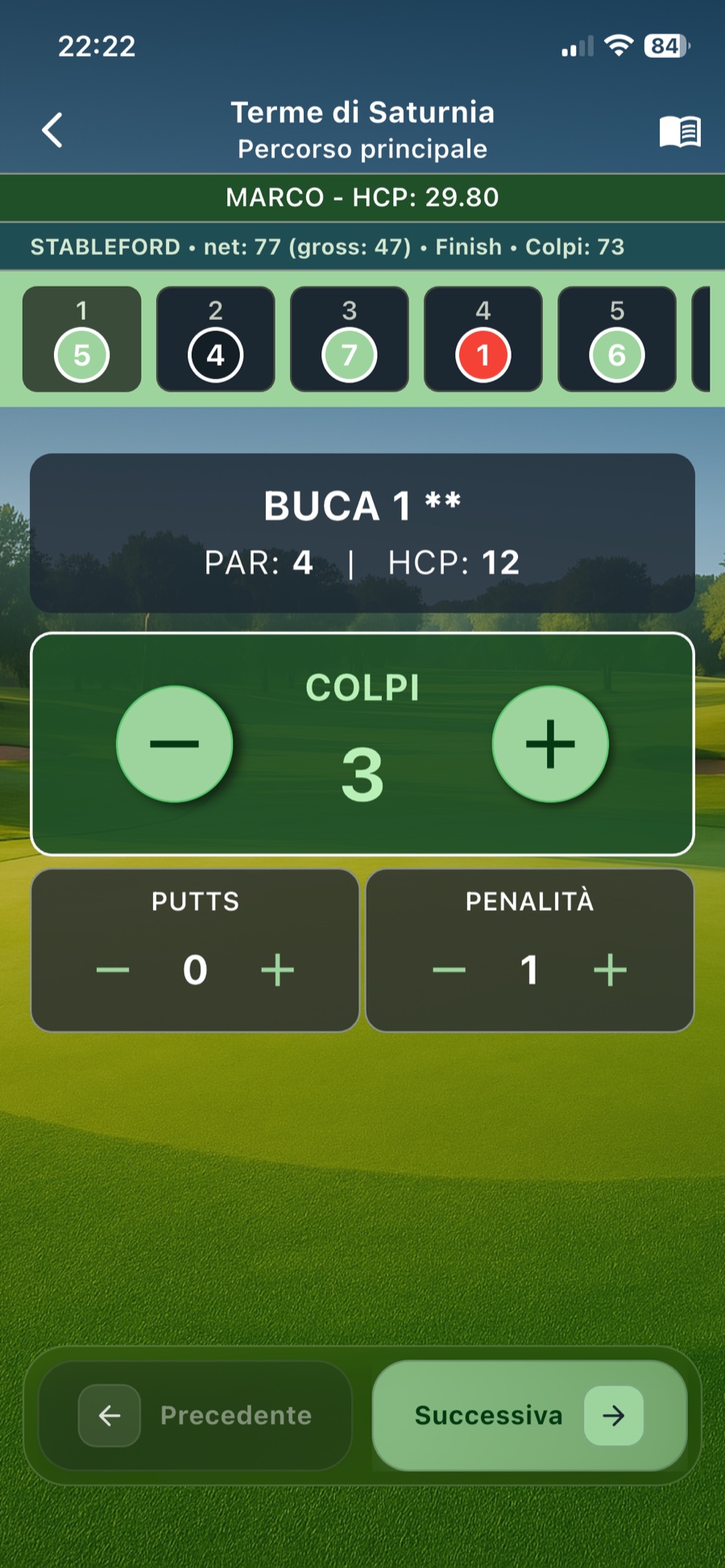 Anteprima live score